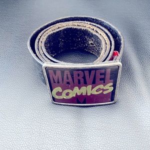 Marvel comics belt with large buckle